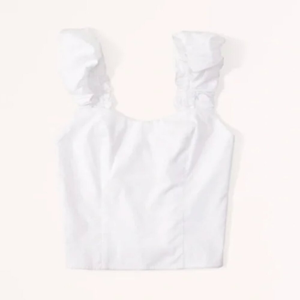 Ruffled/Smocked Crop Top - Picture 4 of 4